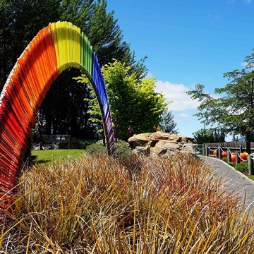 Lava Glass Sculpture Garden Rainbow