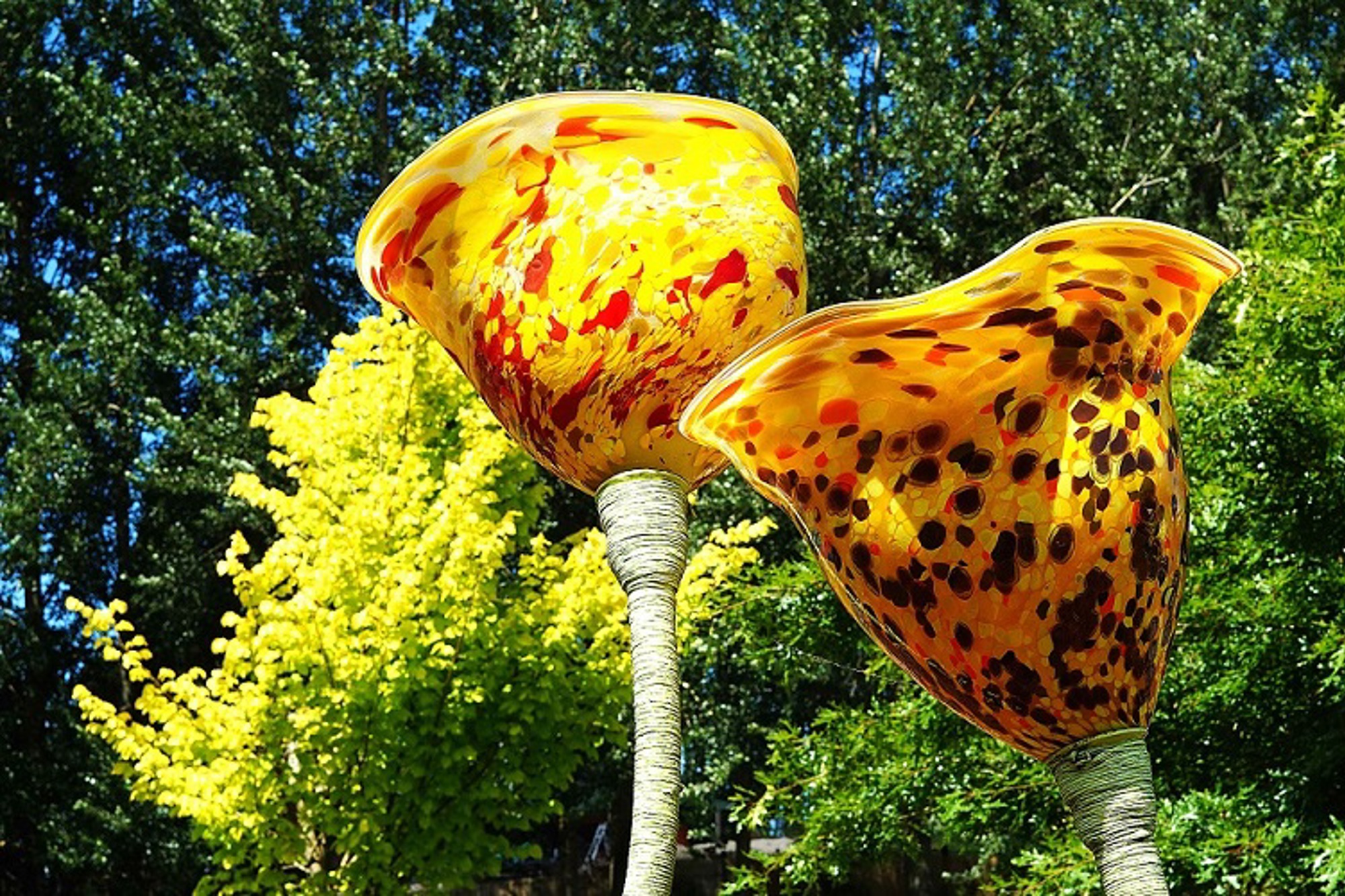 Lava Glass Sculpture Garden Flowers Big (1)